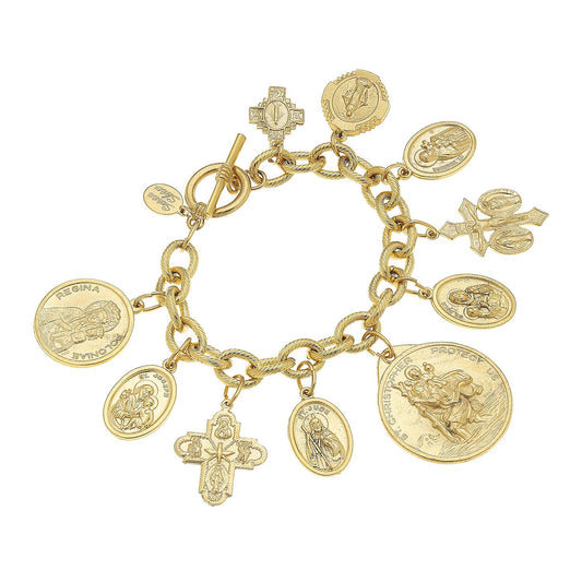 Bracelet Saints Charm Gold