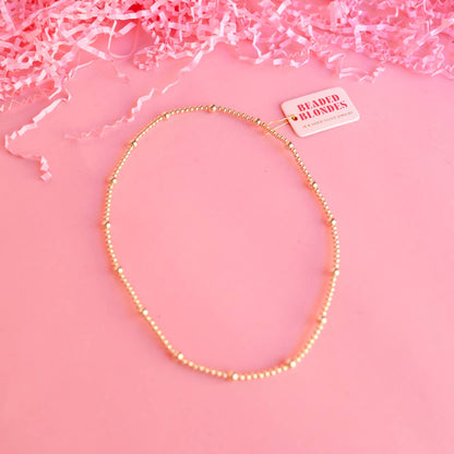 Olive Necklace Gold Beaded