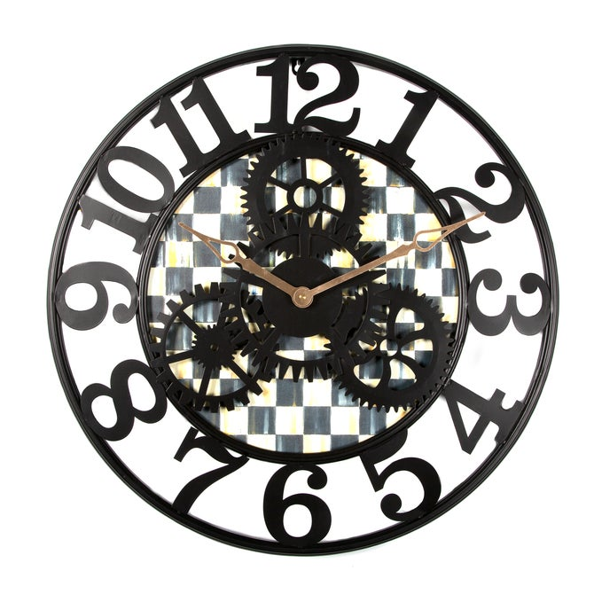 Wall Clock Farmhouse Courtly Check Small
