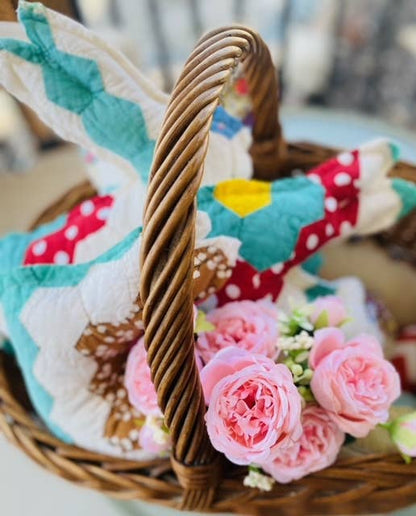 Easter Bunnies Vintage Fabric Upcycled Quilts