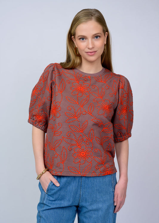 IJ TOP FLORAL VINES KNIT (2 Colors)
