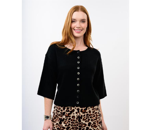 Ivy Jane Top CARDIGAN SWEATER BLACK