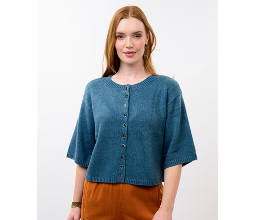 Ivy Jane Top CARDIGAN SWEATER BLUE