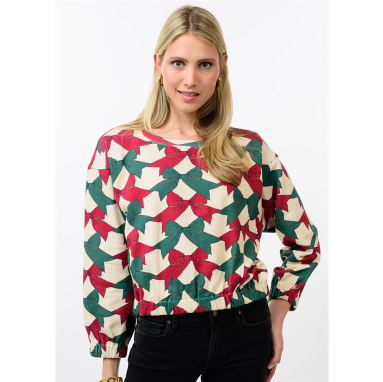 Ivy Jane TOP BOW SWEATSHIRT CREAM