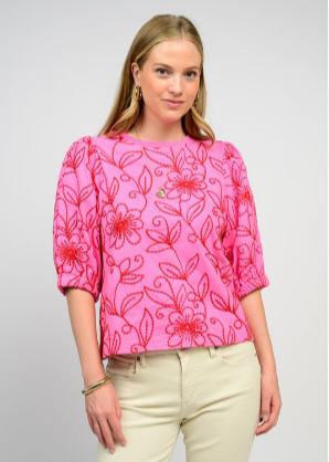 Ivy Jane TOP FLORAL VINE KNIT