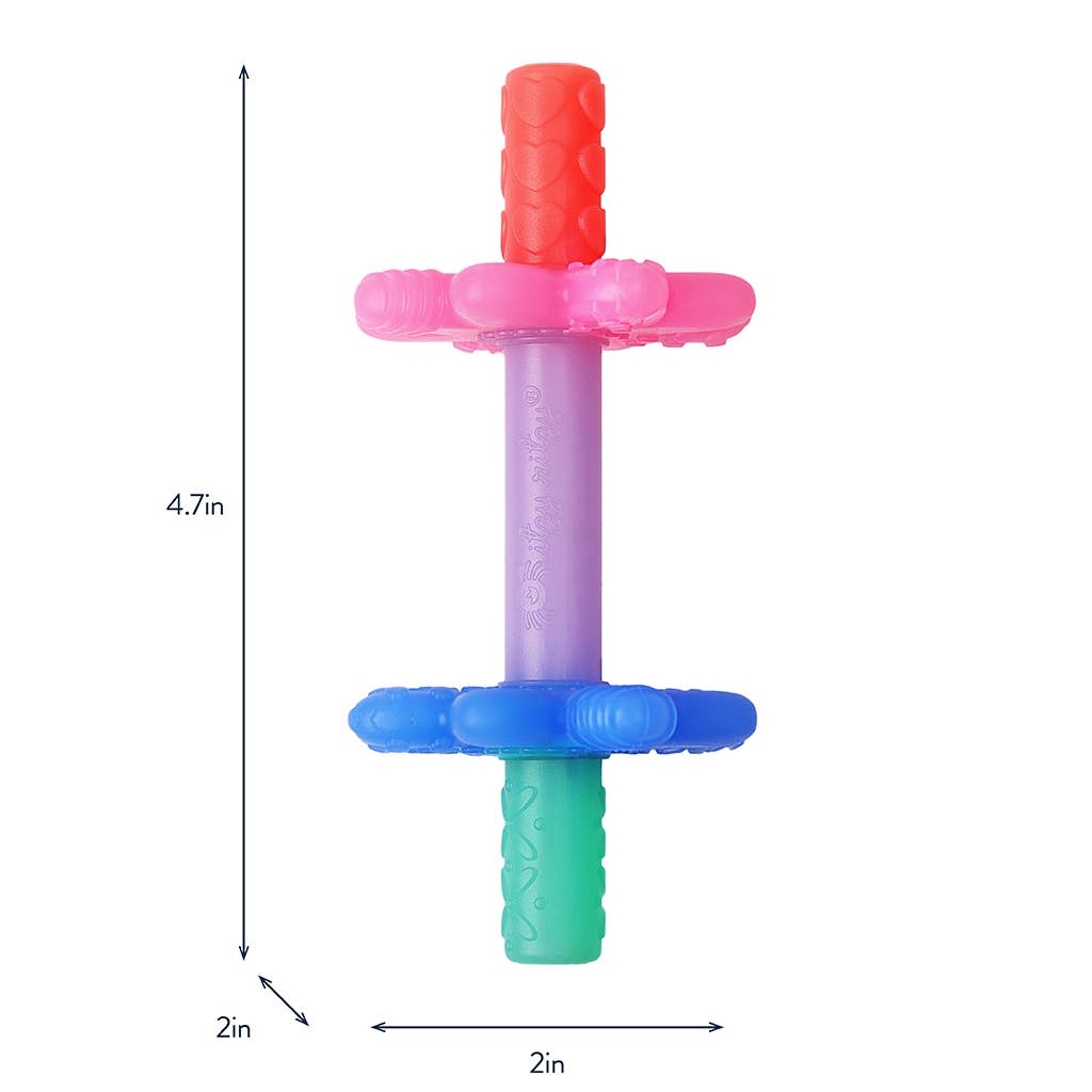 Teether Teensy Tubes™ Pink Rainbow
