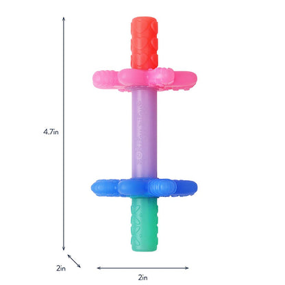 Teether Teensy Tubes™ Pink Rainbow