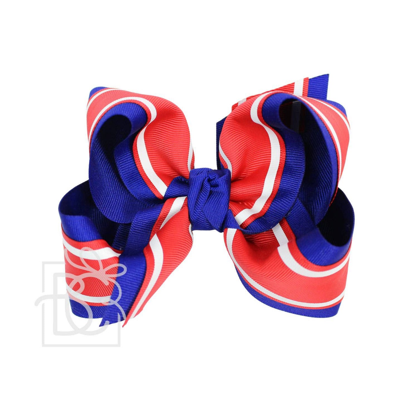 Hair Bow Layered w/ Bold Stripes
