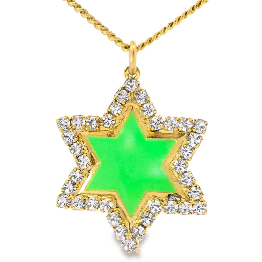 Neon Star of Davids