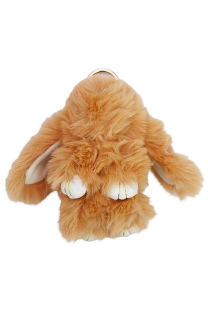 Key Chain Bunny Rabbit Fuzzy Faux Fur Plush Doll
