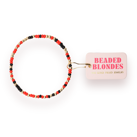 Bracelet Game Day Sprinkle Red & Black