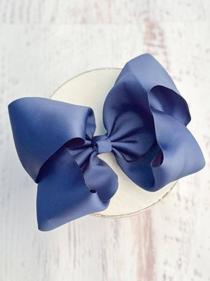 Hair Bow Texas Size Grosgrain Alligator Clip 6.5"