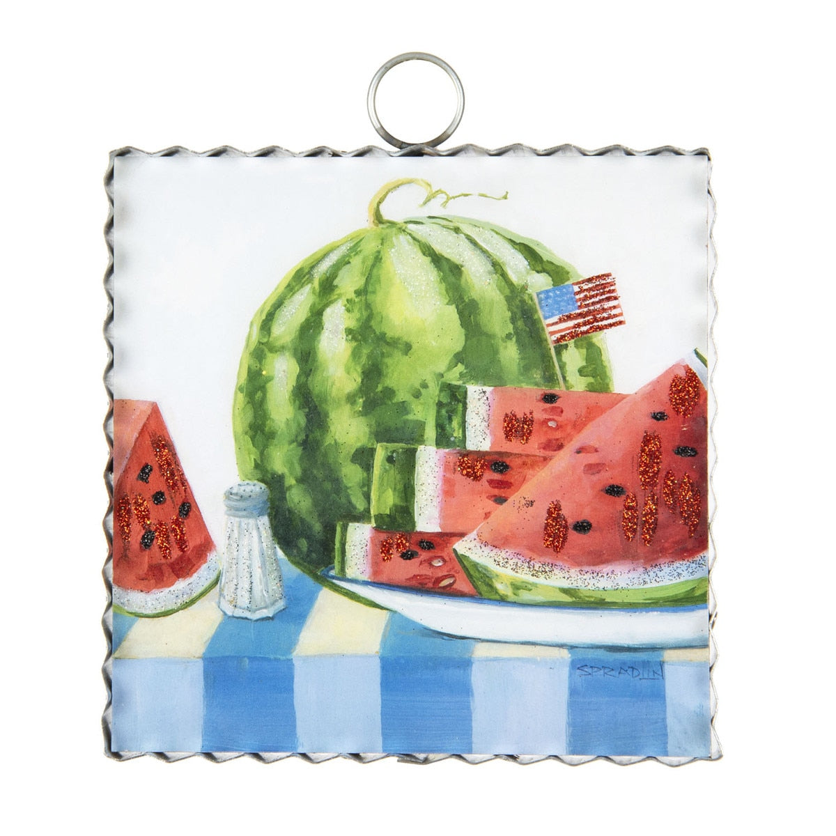 round Top mini gallery watermelon print 