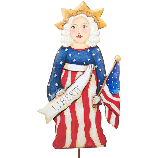 Round Top Stake Lady Liberty