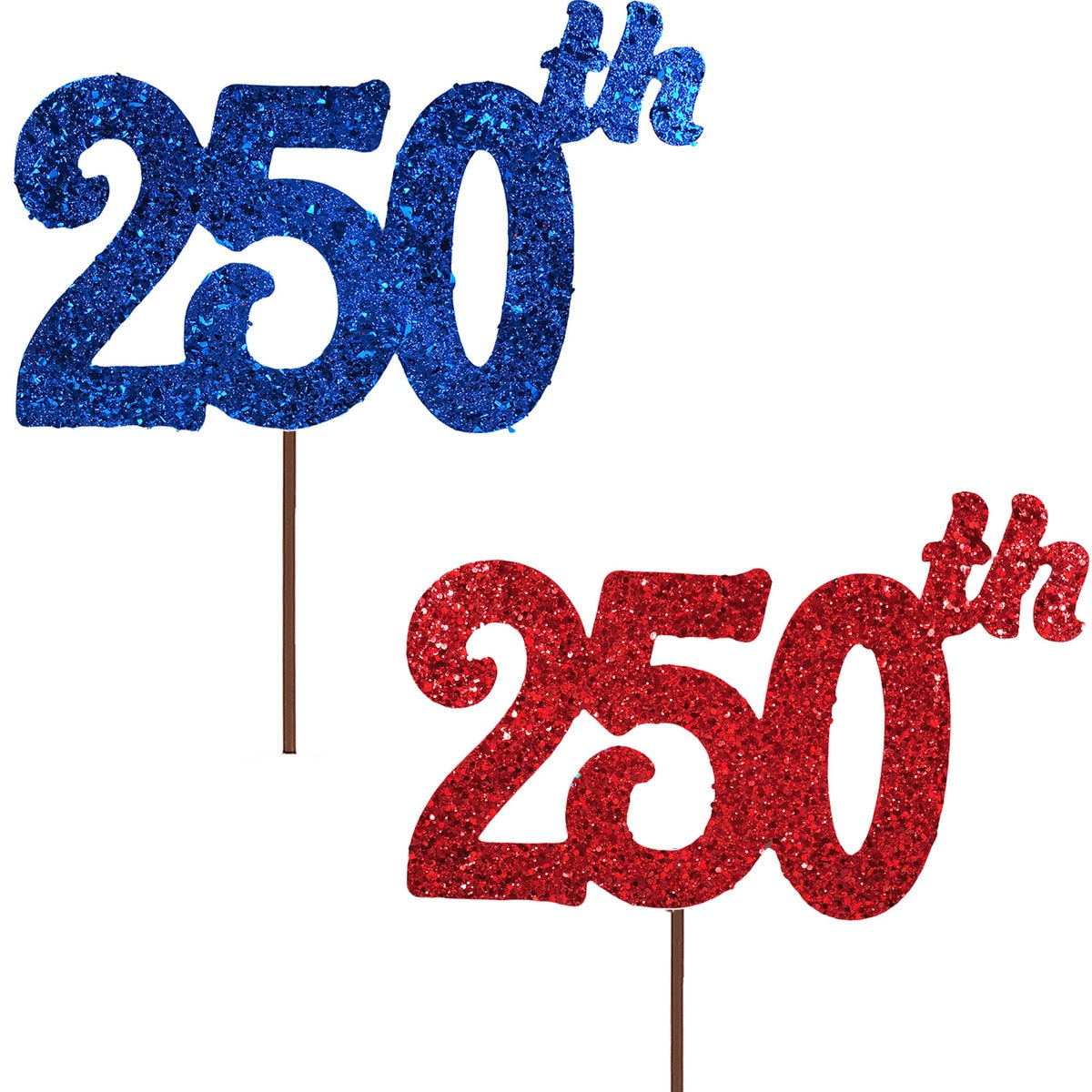 Round Top Stake Americas 250th Birthday All Glitter