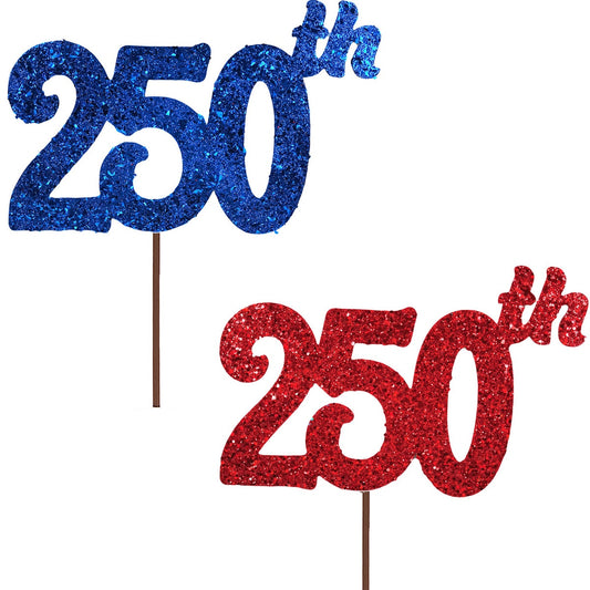 Round Top Stake Americas 250th Birthday All Glitter