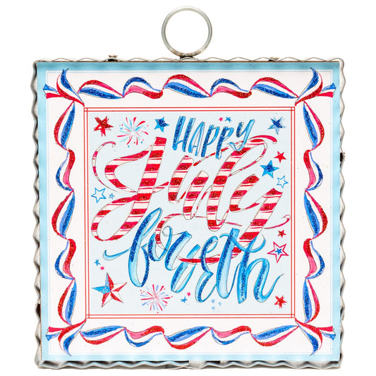Round Top Print Mini Happy July 4th