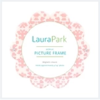 Picture Frame Chintz Rose Acrylic Round