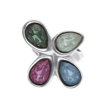 Uno de 50 Ring LUCENT Presagio Multi Stone Silver