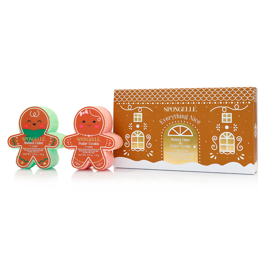 Bath Sponge Gift Set Gingerbread Everything Nice Holiday