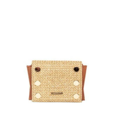 Hammitt ALLEN WALLET Cocoa Raffia / Gold