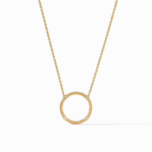 Julie Vos Astor Delicate Station Necklace Cubic Zirconia Silver OS