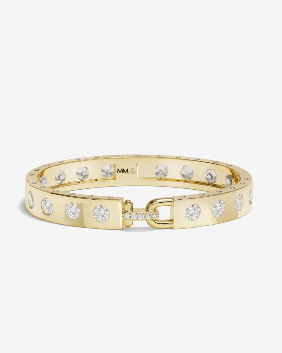 Melinda Maria Cuff Ashley Rodeo Lock 9mm Gold