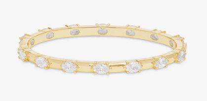 gold bracelet with diamond accent