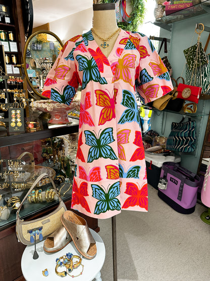 Uncle Frank DRESS BUTTERFLIES SHIFT