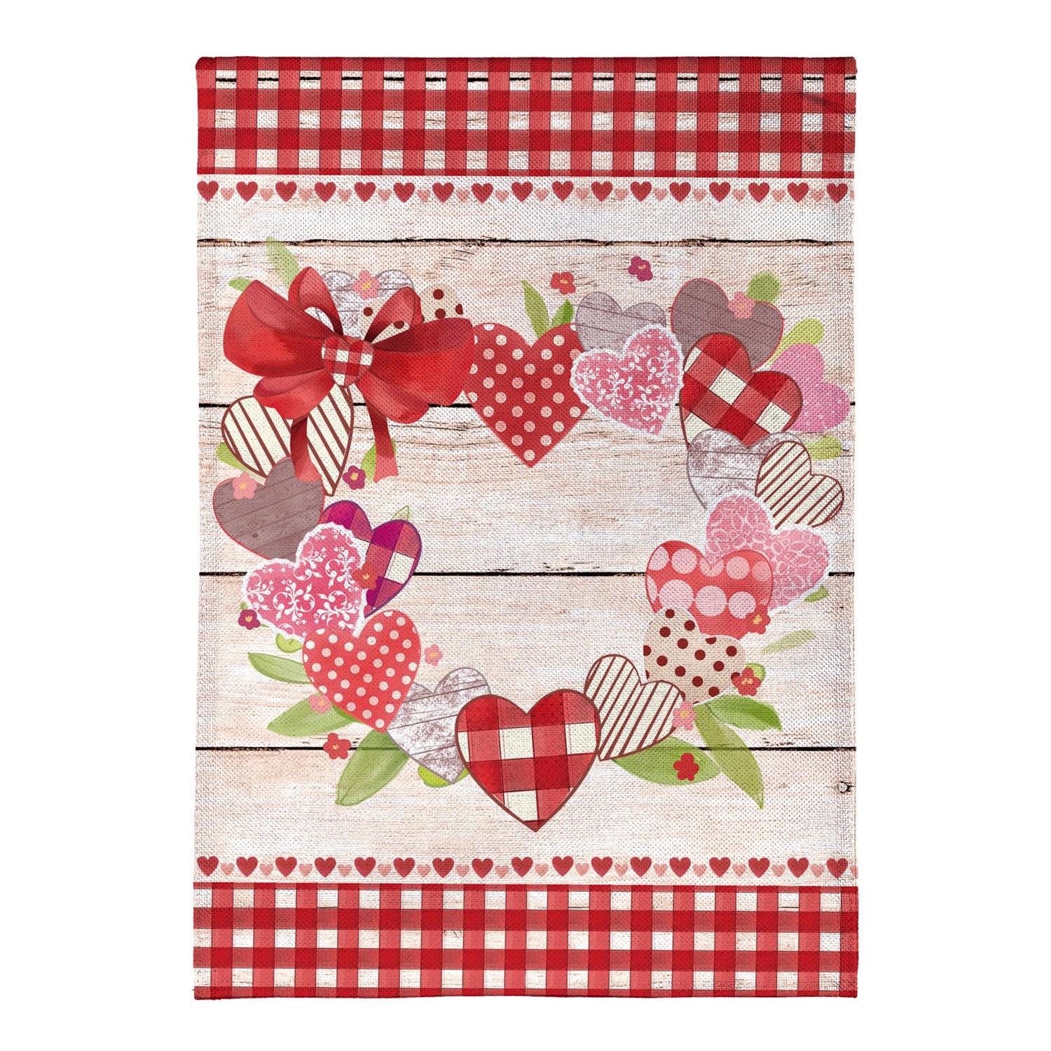 gingham heart flag 