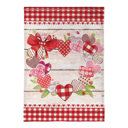 gingham heart flag 