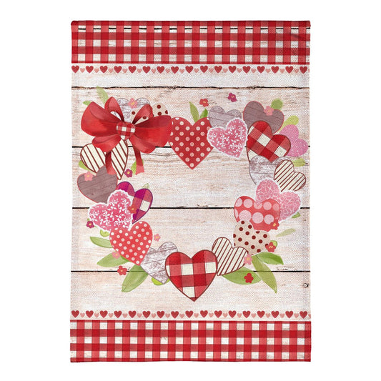 gingham heart flag 