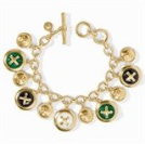 Essex Charm Bracelet Multi Stone Gold OS