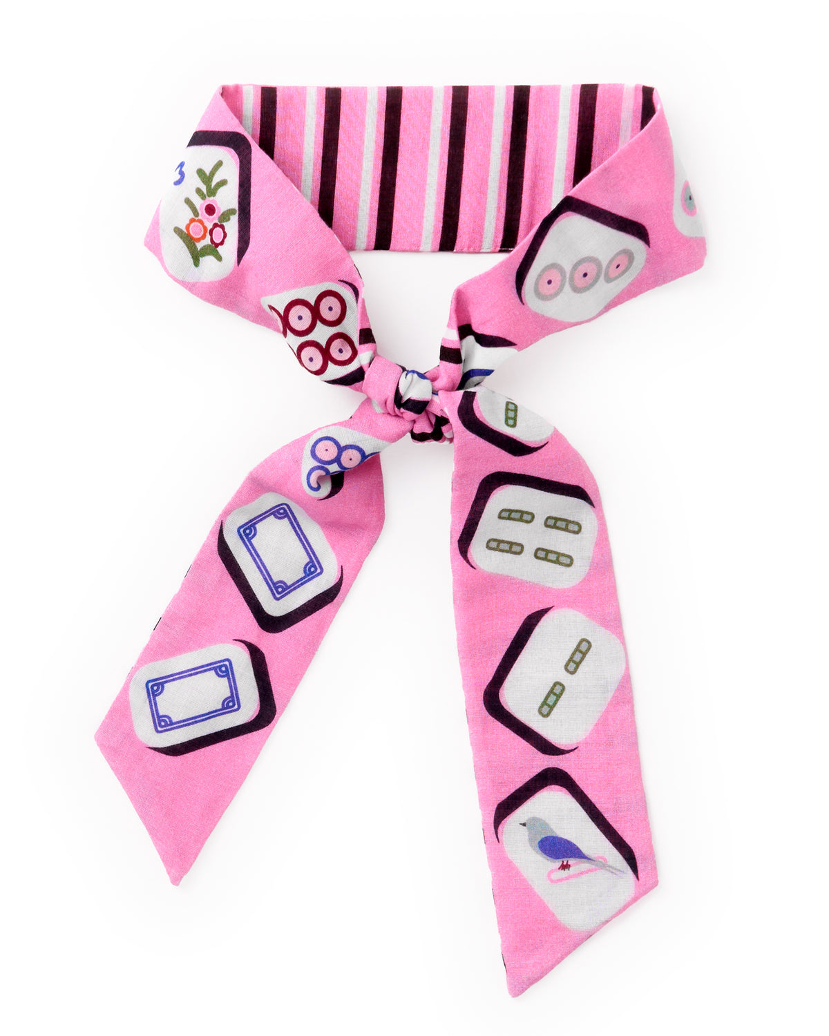 Scarf Camile Skinny Mahjong Pink