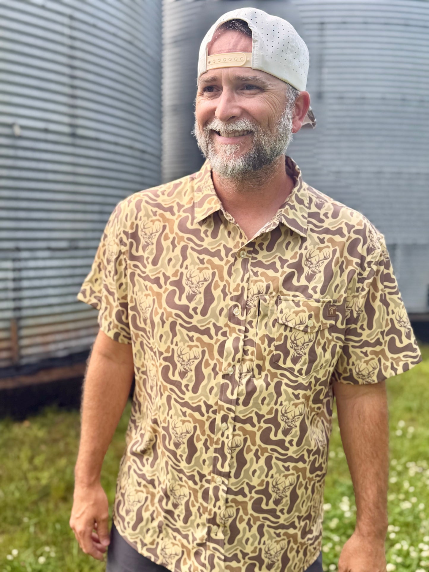 Shirt Camo Deer Outdoor Button