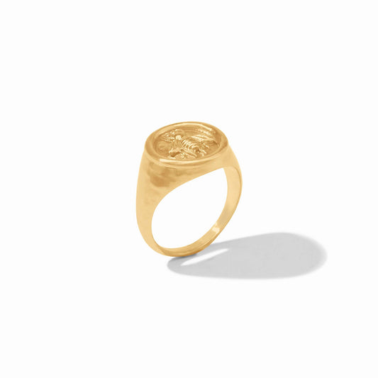 Bee Signet Ring Gold