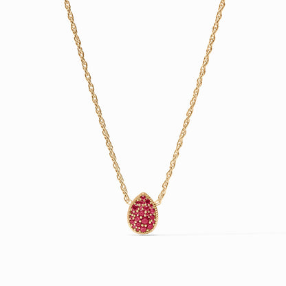Birthstone Teardrop Delicate Necklace Gold