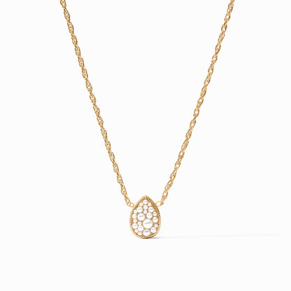 Birthstone Teardrop Delicate Necklace Gold
