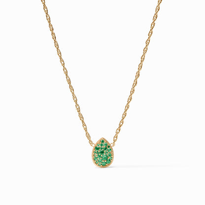 Birthstone Teardrop Delicate Necklace Gold