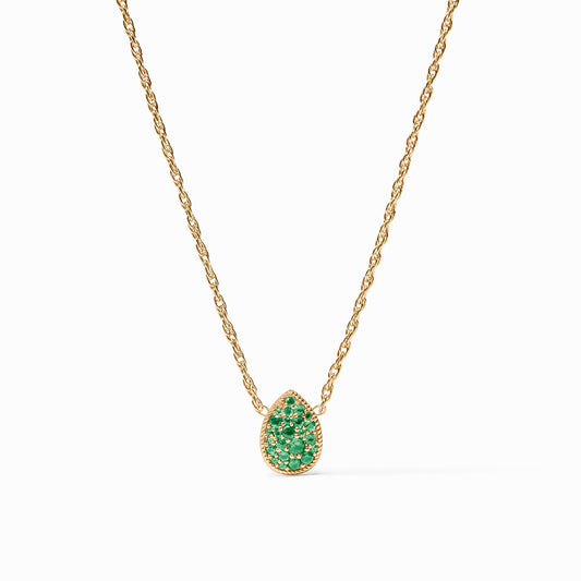 Birthstone Teardrop Delicate Necklace Gold