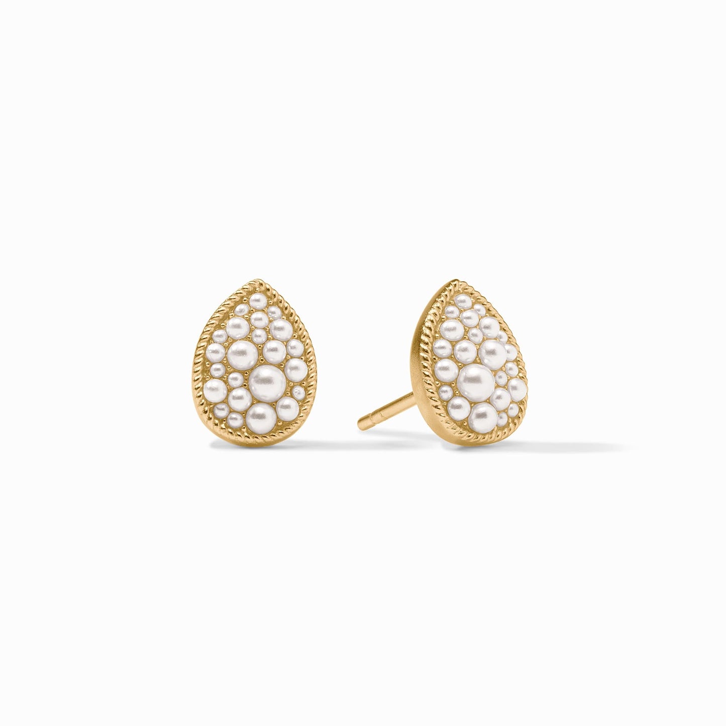 Birthstone Teardrop Stud Earring Gold