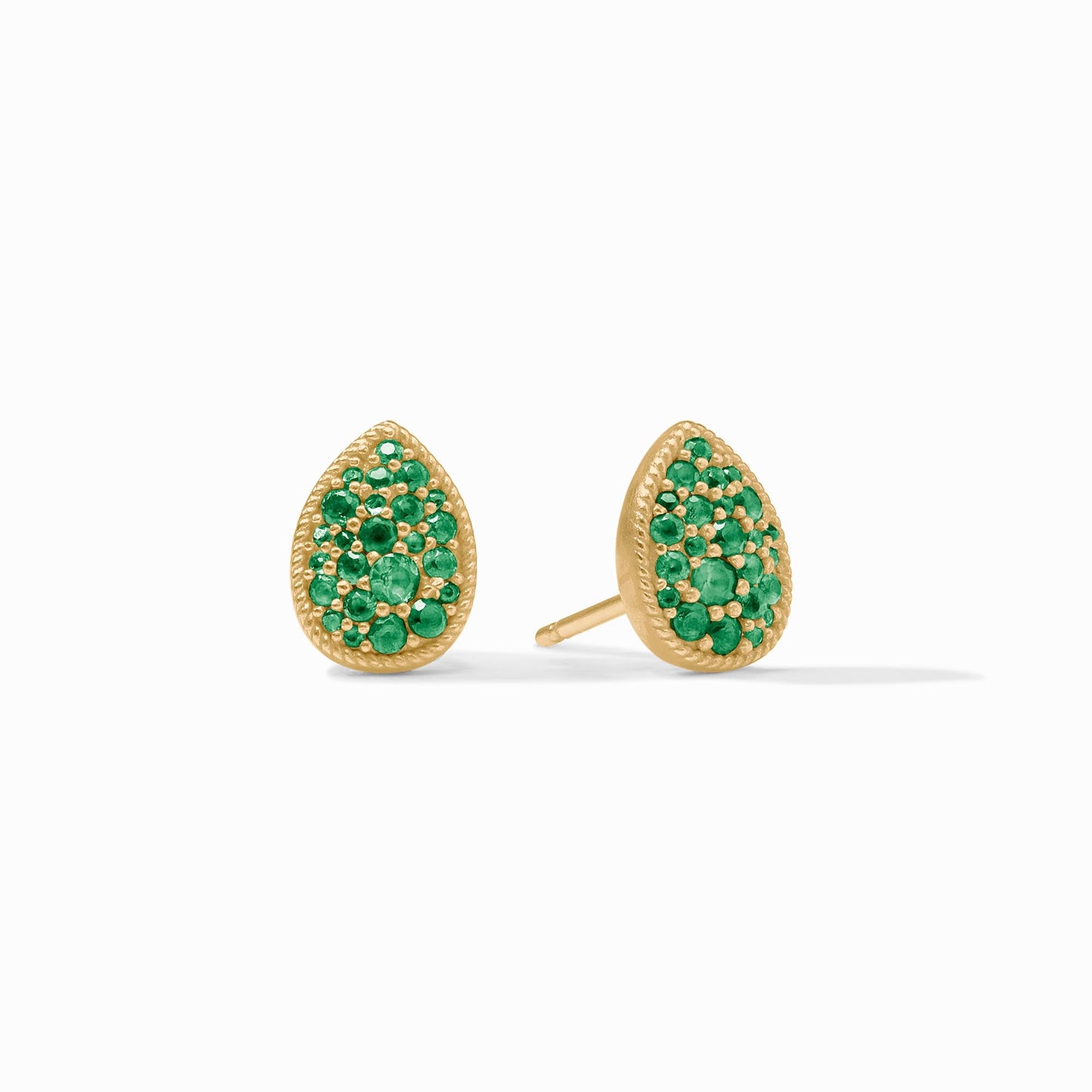 Birthstone Teardrop Stud Earring Gold