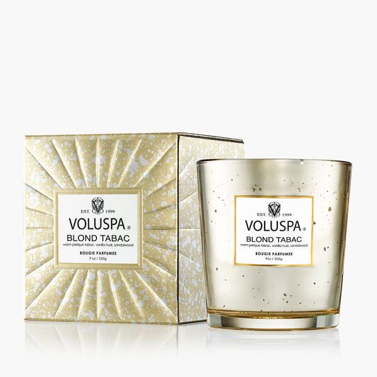 Voluspa Candle Blond Tabac 9oz Boxed Speckle Jar