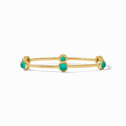 Milano Bangle Luxe Iridescent Emerald Green Gold