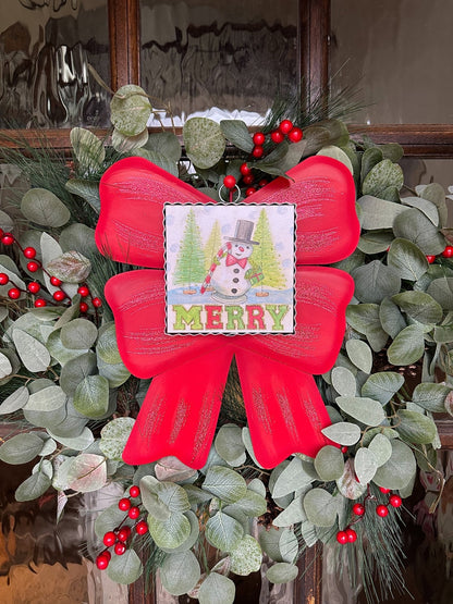 Round Top Display Bow Red