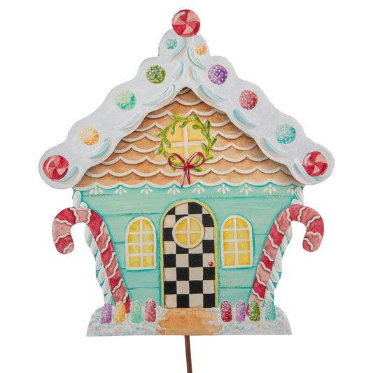 Stake Gingerbread House Small