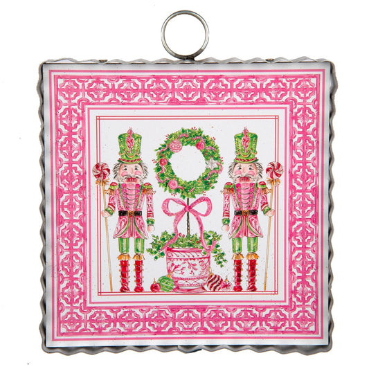 Print Mini Nutcrackers Pink mini gallery round top collection 