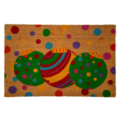 Christmas ornament coir mat