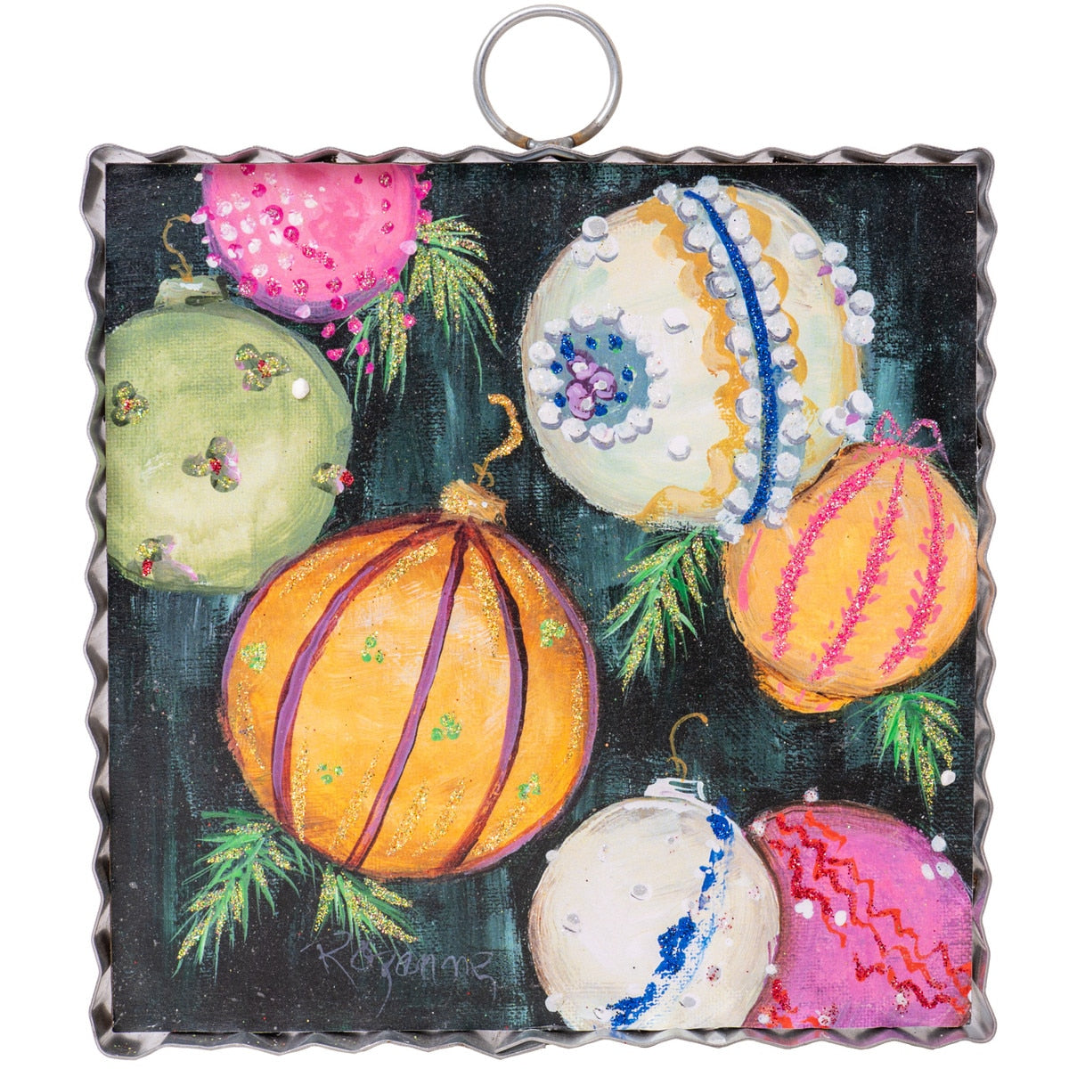 Print Mini Ornament Antique Gold