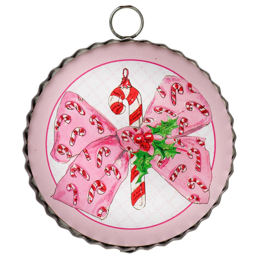 Print Mini Candy Cane Bow Vintage